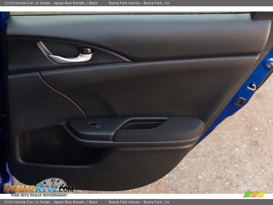 2019 Honda Civic LX Sedan Agean Blue Metallic / Black Photo #32