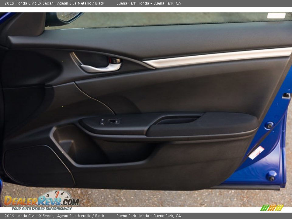 2019 Honda Civic LX Sedan Agean Blue Metallic / Black Photo #33