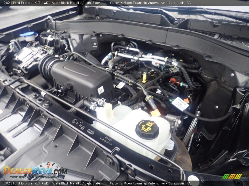 2021 Ford Explorer XLT 4WD Agate Black Metallic / Light Slate Photo #30
