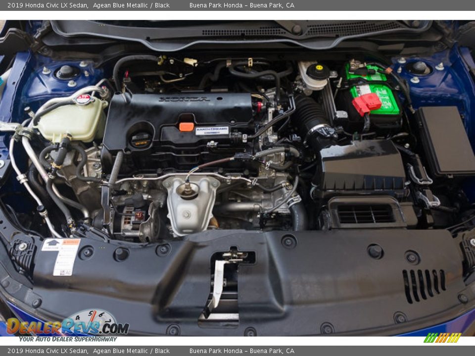 2019 Honda Civic LX Sedan Agean Blue Metallic / Black Photo #34