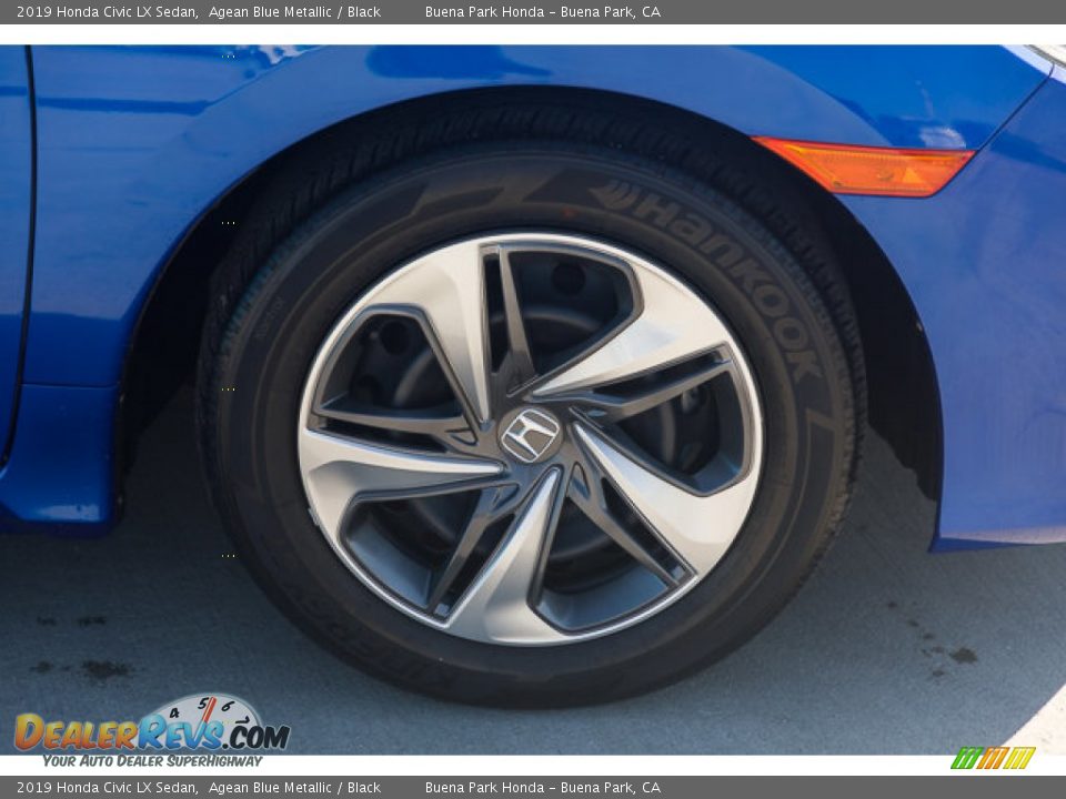 2019 Honda Civic LX Sedan Agean Blue Metallic / Black Photo #36