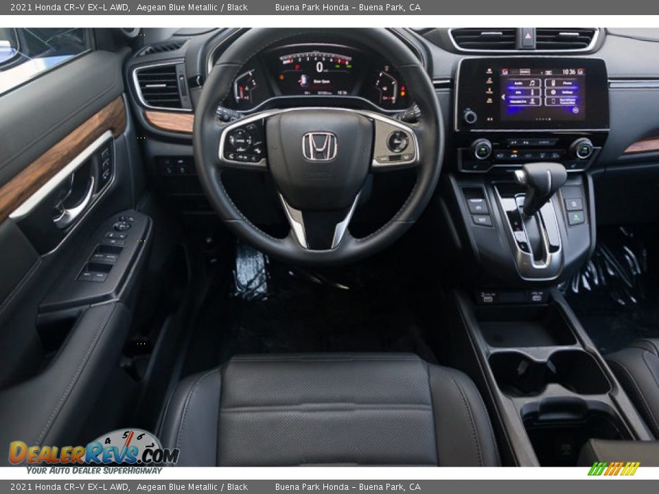 2021 Honda CR-V EX-L AWD Aegean Blue Metallic / Black Photo #5