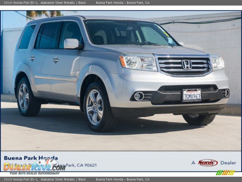 2014 Honda Pilot EX-L Alabaster Silver Metallic / Black Photo #1