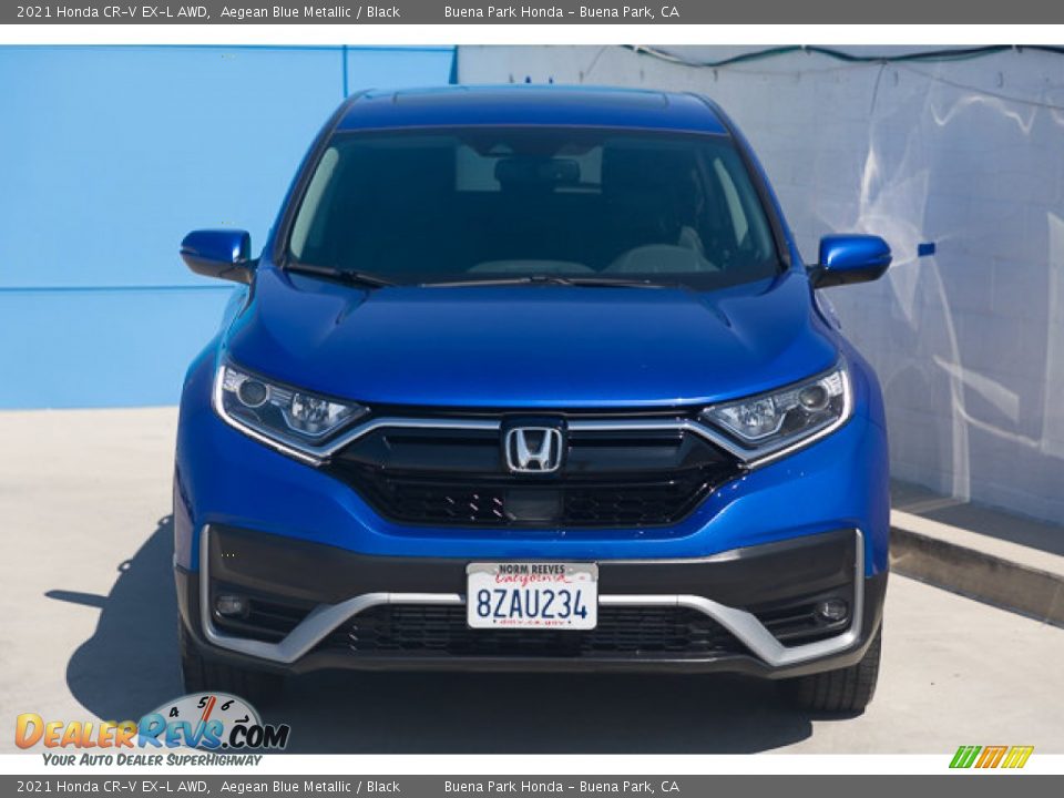 2021 Honda CR-V EX-L AWD Aegean Blue Metallic / Black Photo #7