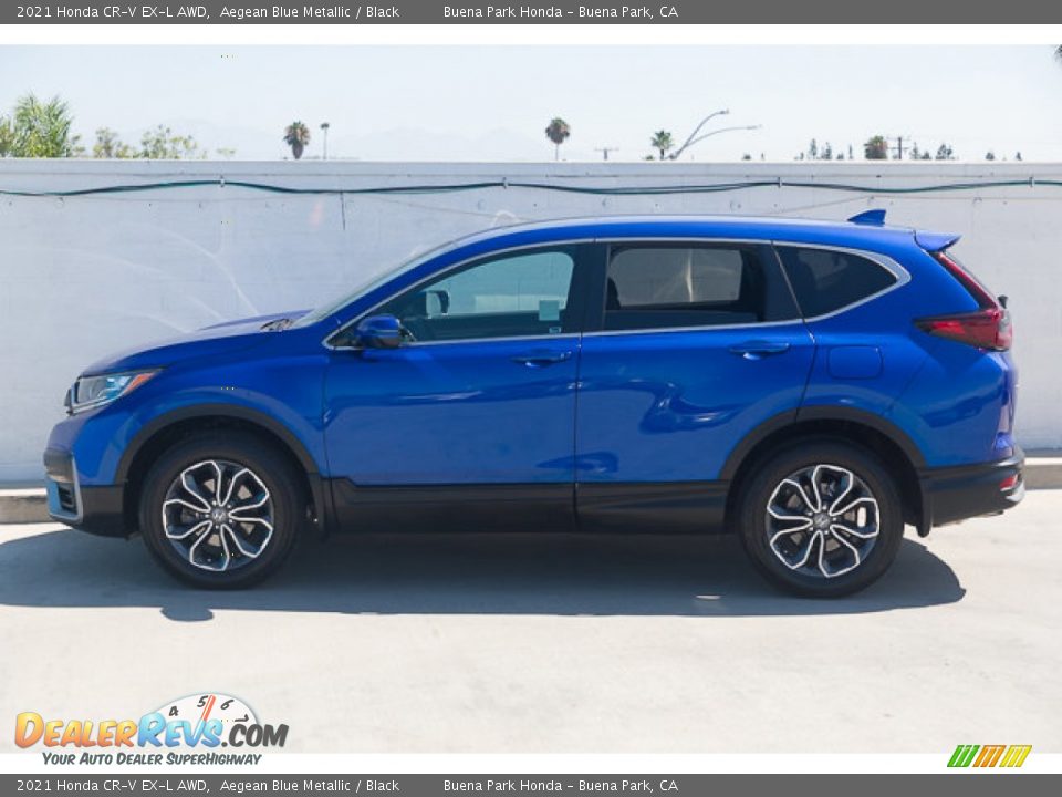 Aegean Blue Metallic 2021 Honda CR-V EX-L AWD Photo #8