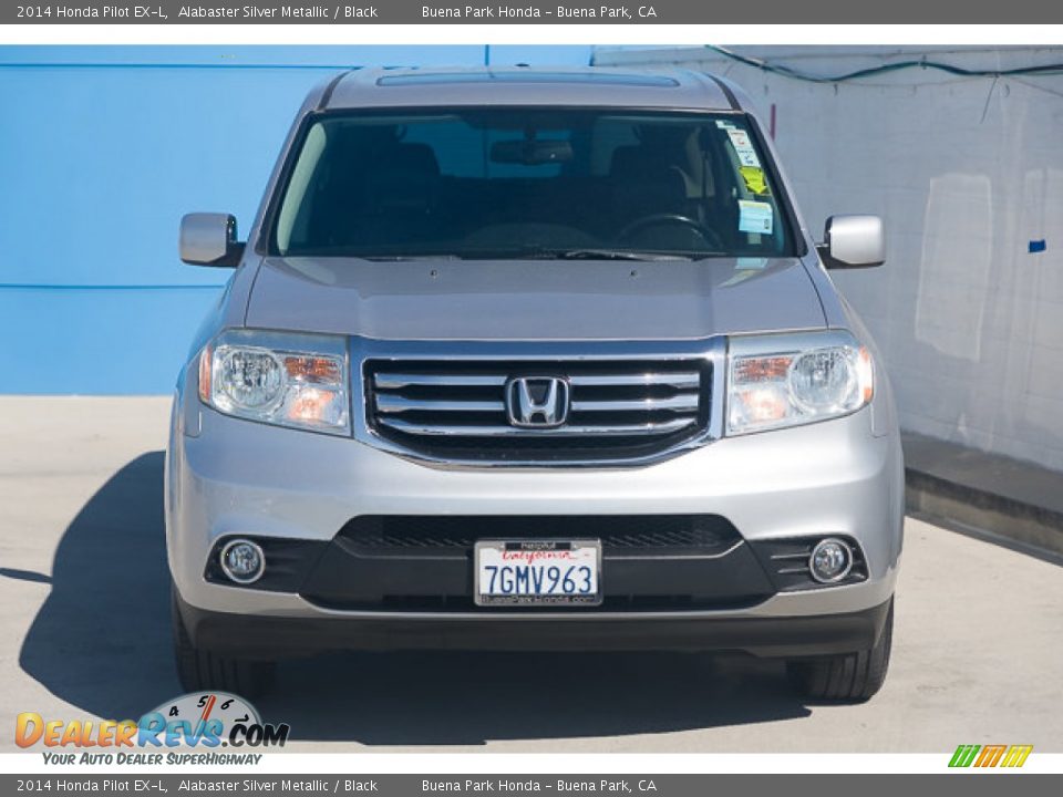 2014 Honda Pilot EX-L Alabaster Silver Metallic / Black Photo #7