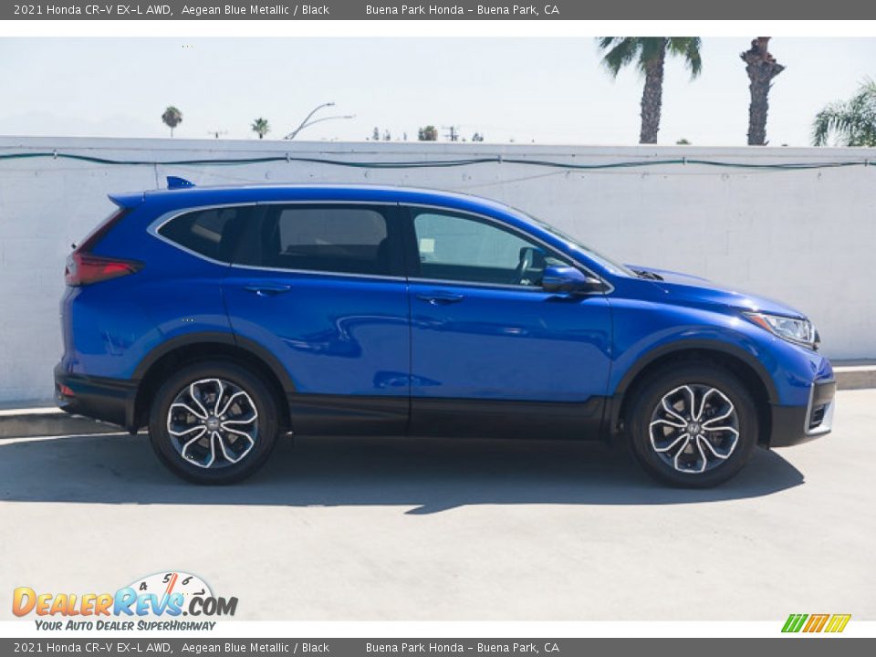 Aegean Blue Metallic 2021 Honda CR-V EX-L AWD Photo #10