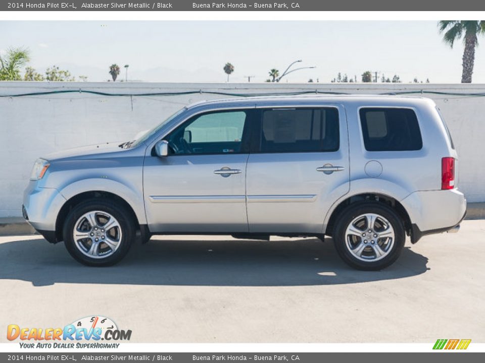 2014 Honda Pilot EX-L Alabaster Silver Metallic / Black Photo #8