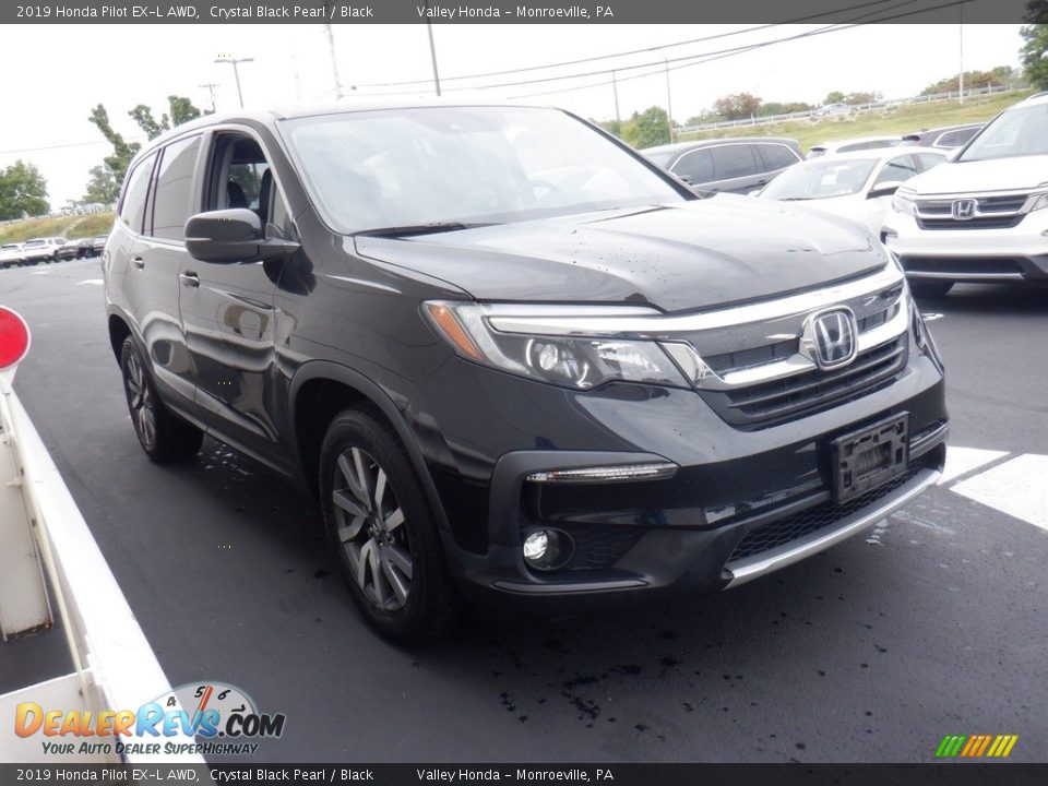 2019 Honda Pilot EX-L AWD Crystal Black Pearl / Black Photo #6