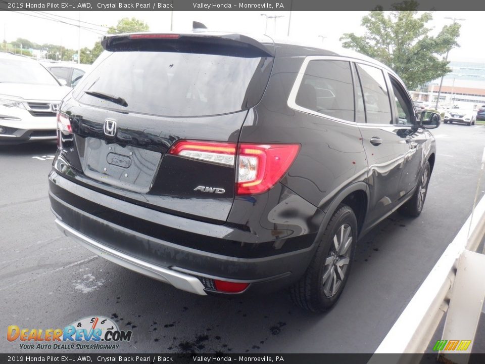 2019 Honda Pilot EX-L AWD Crystal Black Pearl / Black Photo #7