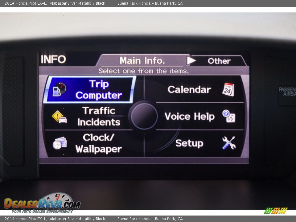 2014 Honda Pilot EX-L Alabaster Silver Metallic / Black Photo #24