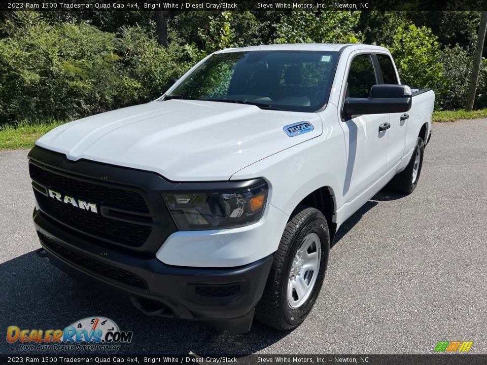 2023 Ram 1500 Tradesman Quad Cab 4x4 Bright White / Diesel Gray/Black Photo #2