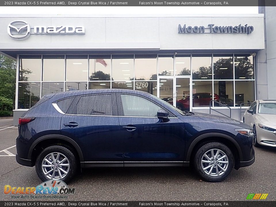2023 Mazda CX-5 S Preferred AWD Deep Crystal Blue Mica / Parchment Photo #1