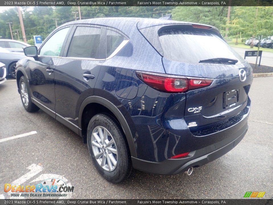 2023 Mazda CX-5 S Preferred AWD Deep Crystal Blue Mica / Parchment Photo #5