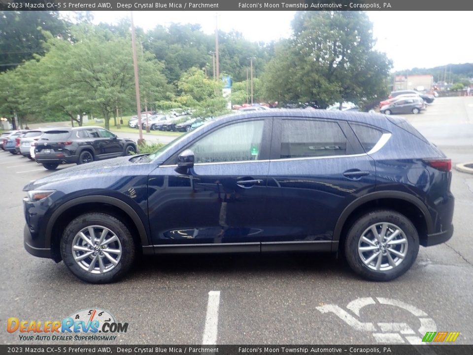 2023 Mazda CX-5 S Preferred AWD Deep Crystal Blue Mica / Parchment Photo #6