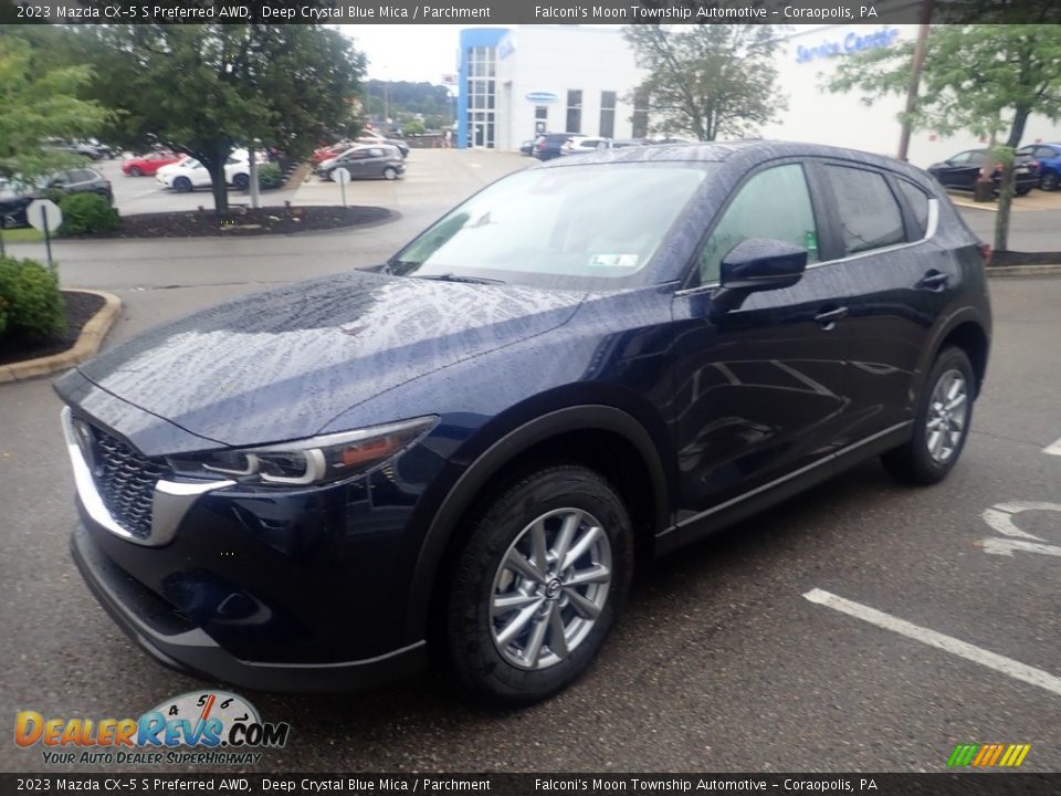 2023 Mazda CX-5 S Preferred AWD Deep Crystal Blue Mica / Parchment Photo #7