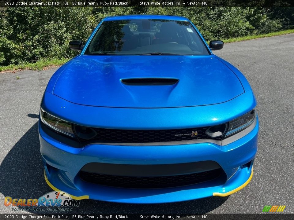2023 Dodge Charger Scat Pack Plus B5 Blue Pearl / Ruby Red/Black Photo #3