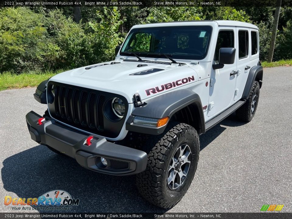 2023 Jeep Wrangler Unlimited Rubicon 4x4 Bright White / Dark Saddle/Black Photo #2