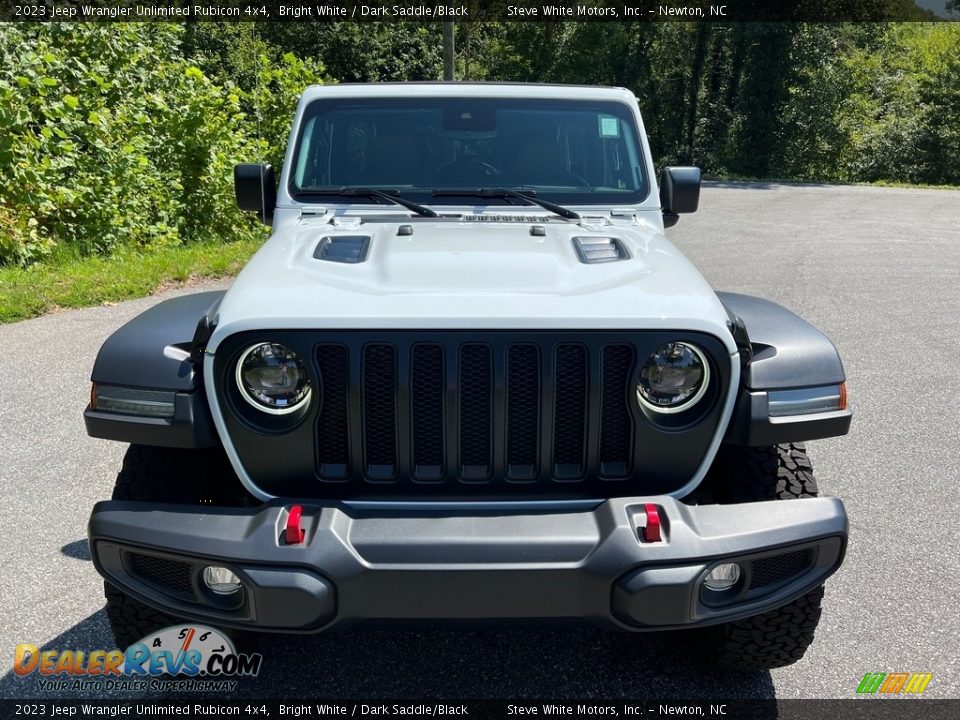 2023 Jeep Wrangler Unlimited Rubicon 4x4 Bright White / Dark Saddle/Black Photo #3