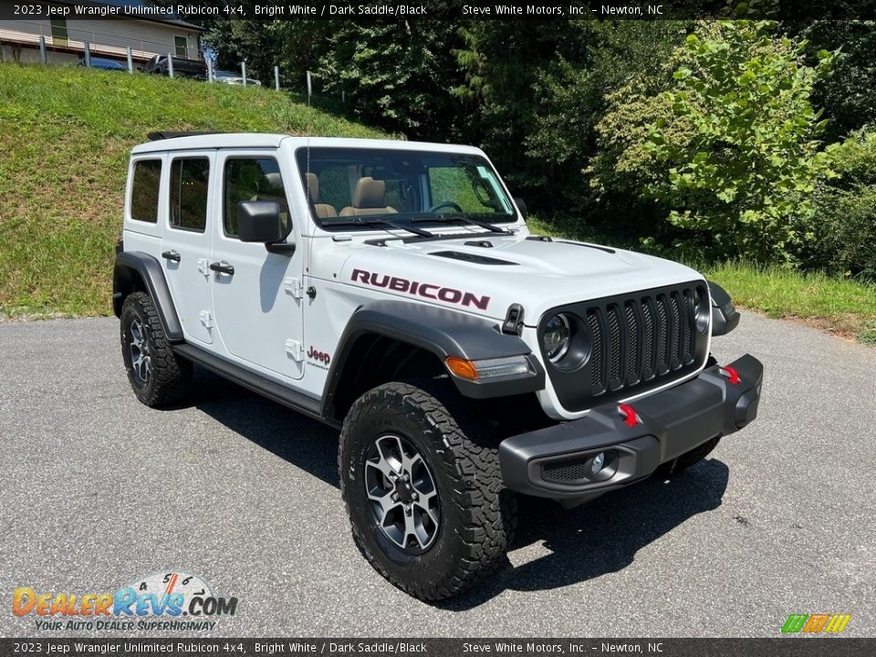 2023 Jeep Wrangler Unlimited Rubicon 4x4 Bright White / Dark Saddle/Black Photo #4