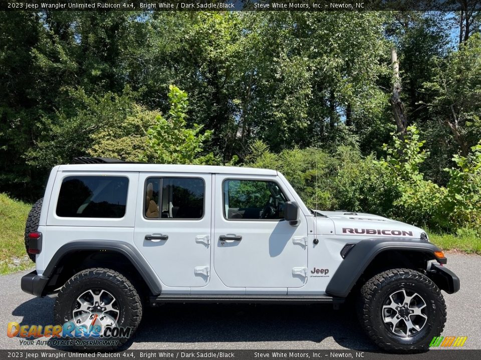 2023 Jeep Wrangler Unlimited Rubicon 4x4 Bright White / Dark Saddle/Black Photo #5