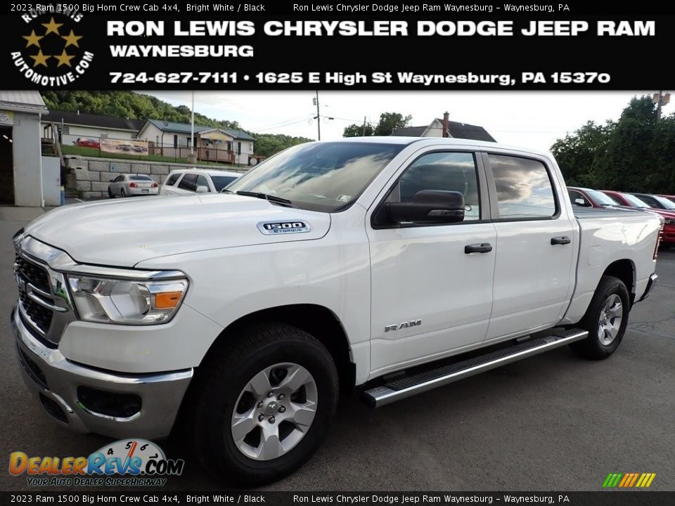 2023 Ram 1500 Big Horn Crew Cab 4x4 Bright White / Black Photo #1