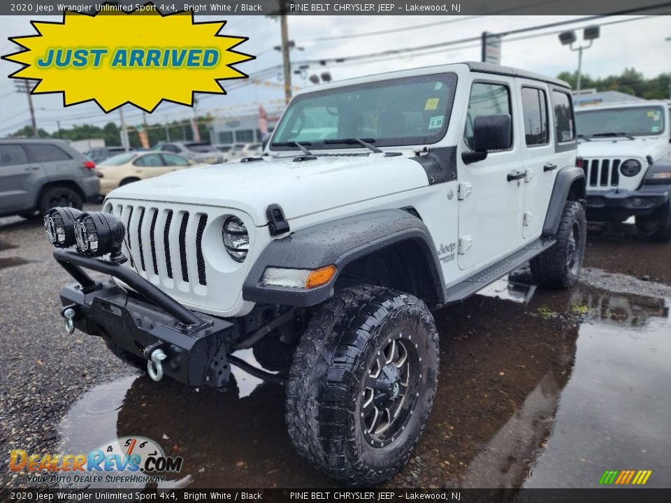 2020 Jeep Wrangler Unlimited Sport 4x4 Bright White / Black Photo #1