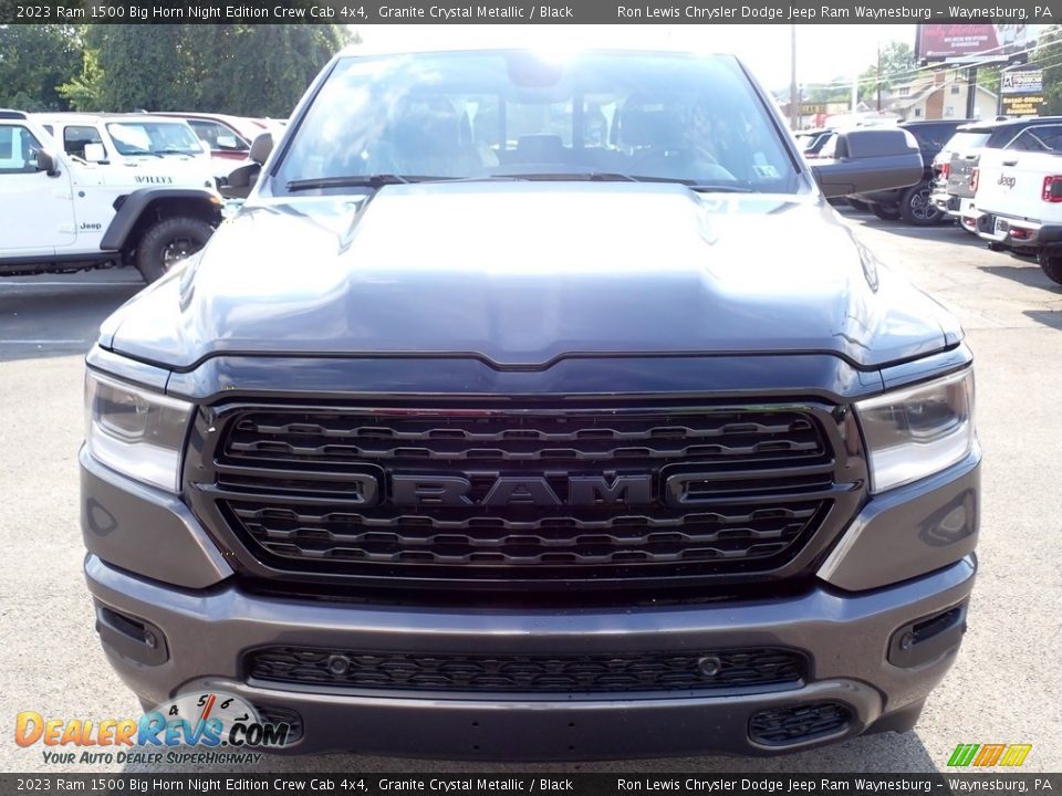 2023 Ram 1500 Big Horn Night Edition Crew Cab 4x4 Granite Crystal Metallic / Black Photo #9