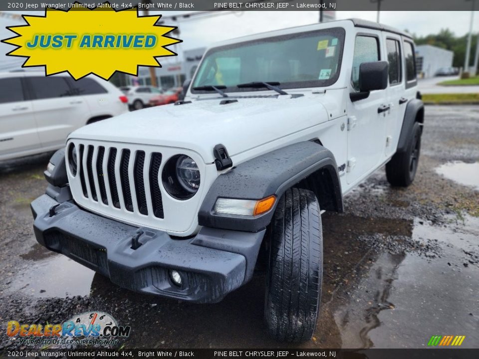 2020 Jeep Wrangler Unlimited Altitude 4x4 Bright White / Black Photo #1