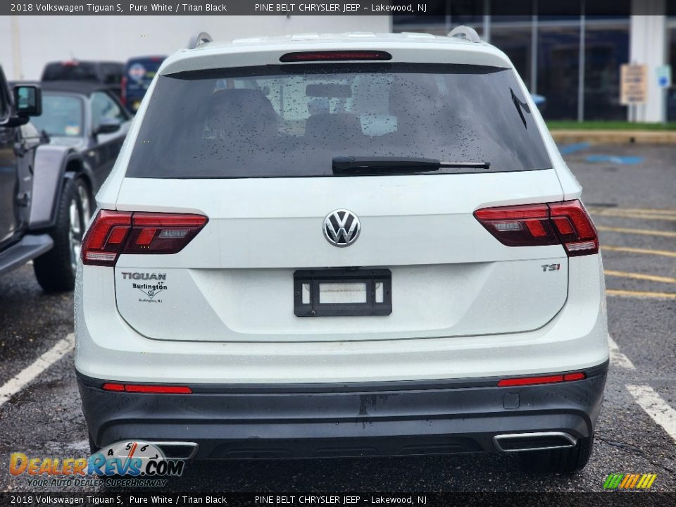 2018 Volkswagen Tiguan S Pure White / Titan Black Photo #5