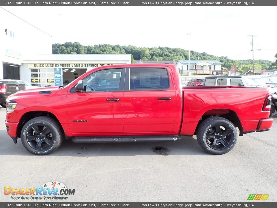 2023 Ram 1500 Big Horn Night Edition Crew Cab 4x4 Flame Red / Black Photo #2