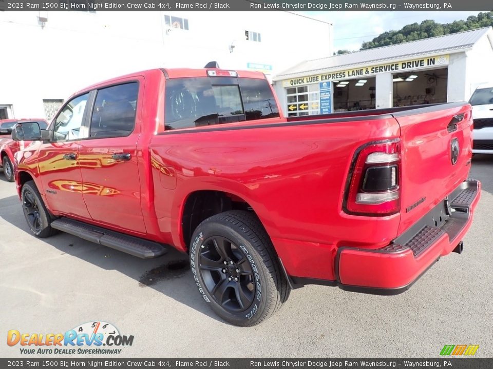 2023 Ram 1500 Big Horn Night Edition Crew Cab 4x4 Flame Red / Black Photo #3