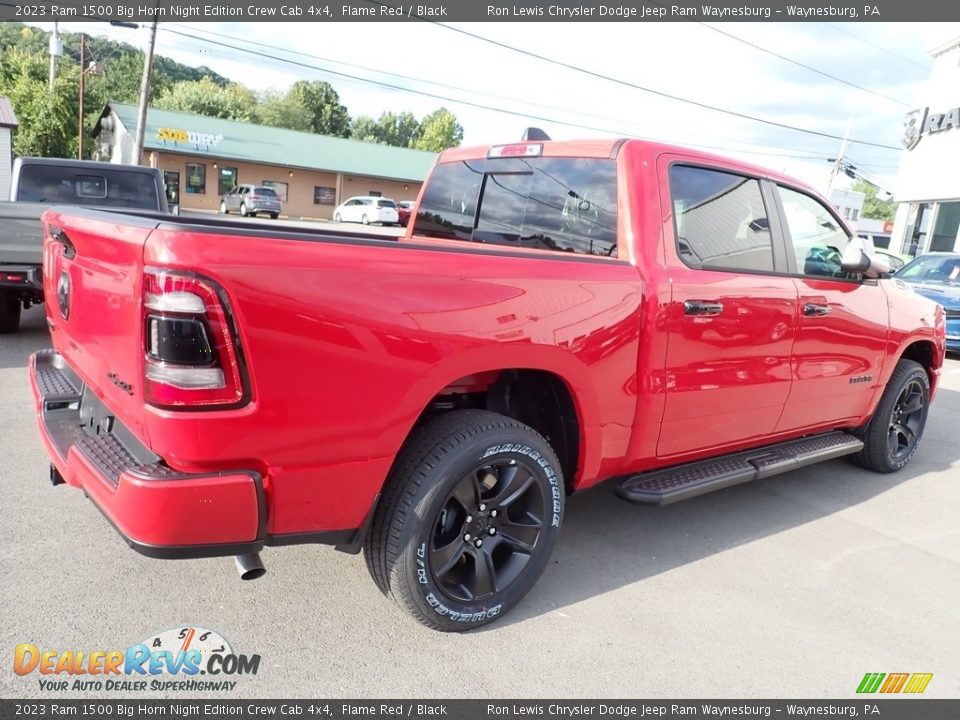 2023 Ram 1500 Big Horn Night Edition Crew Cab 4x4 Flame Red / Black Photo #6