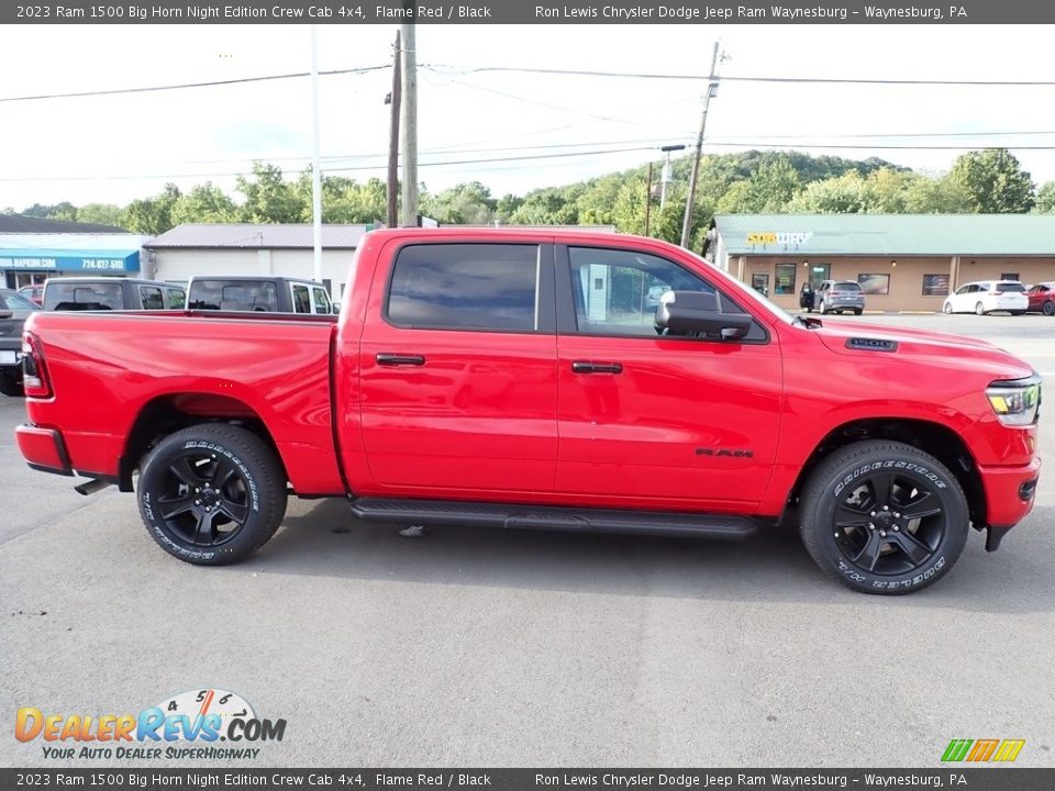 2023 Ram 1500 Big Horn Night Edition Crew Cab 4x4 Flame Red / Black Photo #7