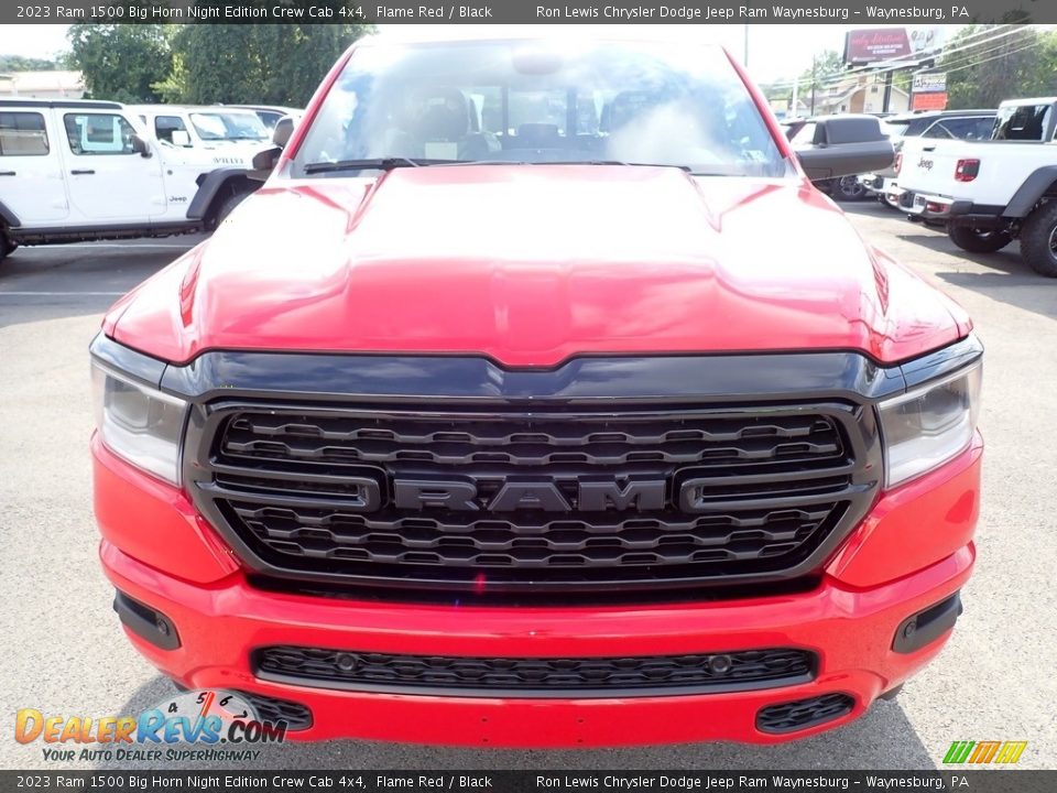 2023 Ram 1500 Big Horn Night Edition Crew Cab 4x4 Flame Red / Black Photo #9