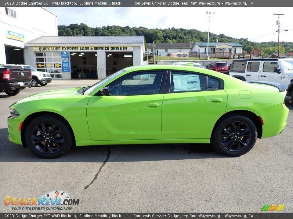 2023 Dodge Charger SXT AWD Blacktop Sublime Metallic / Black Photo #2