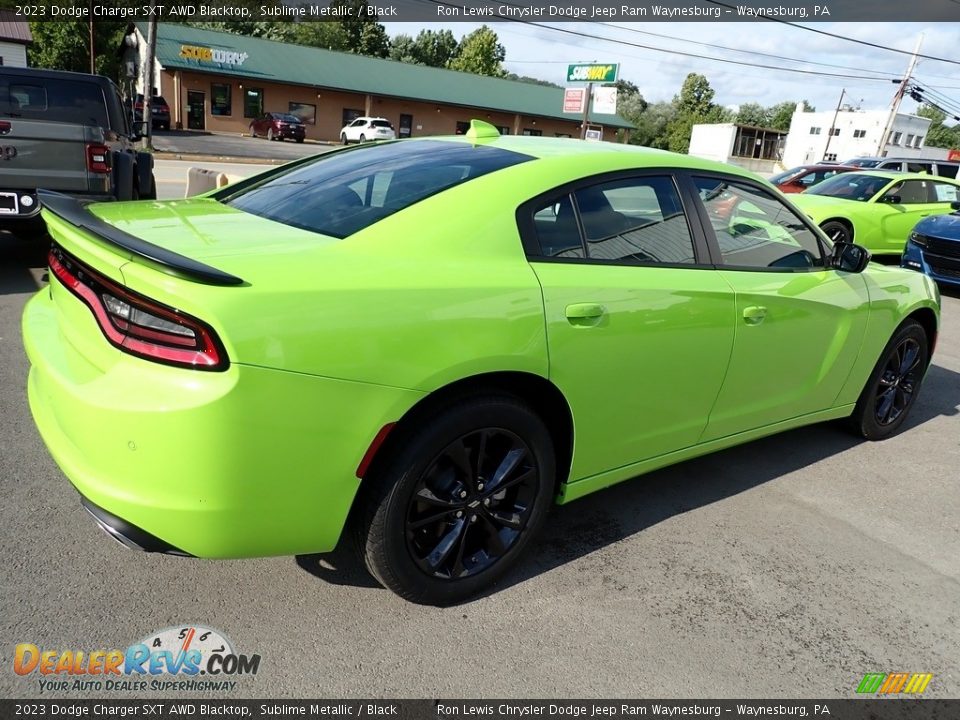 2023 Dodge Charger SXT AWD Blacktop Sublime Metallic / Black Photo #6