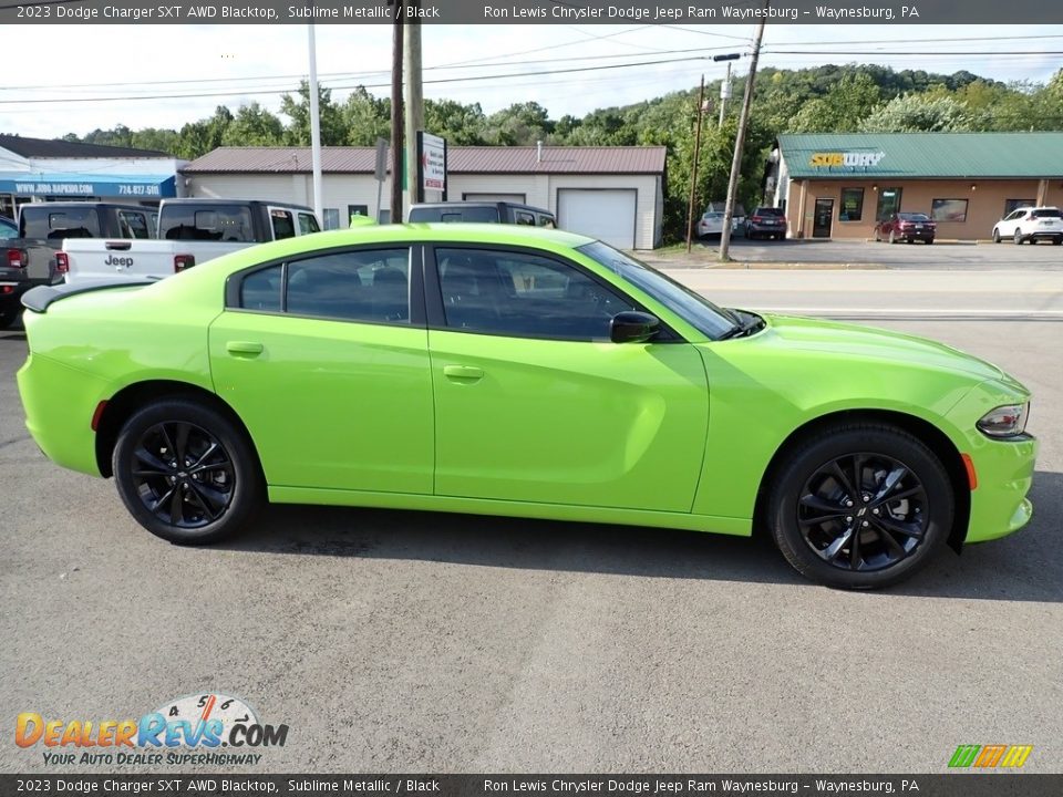 2023 Dodge Charger SXT AWD Blacktop Sublime Metallic / Black Photo #7