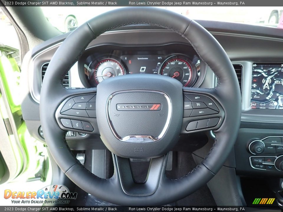 2023 Dodge Charger SXT AWD Blacktop Sublime Metallic / Black Photo #17