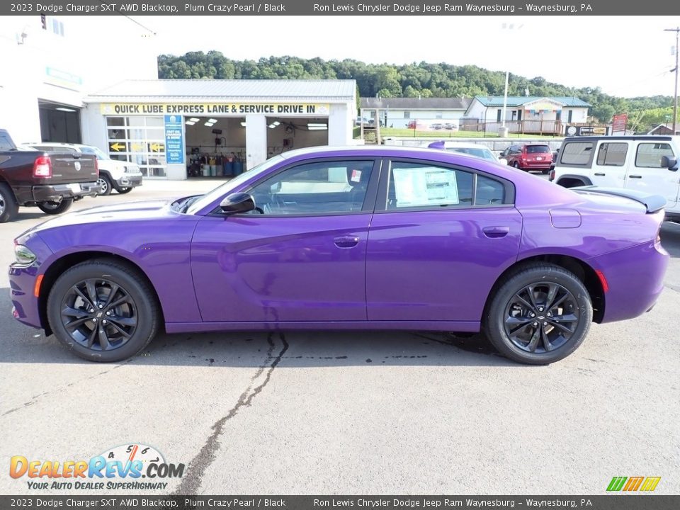 2023 Dodge Charger SXT AWD Blacktop Plum Crazy Pearl / Black Photo #2