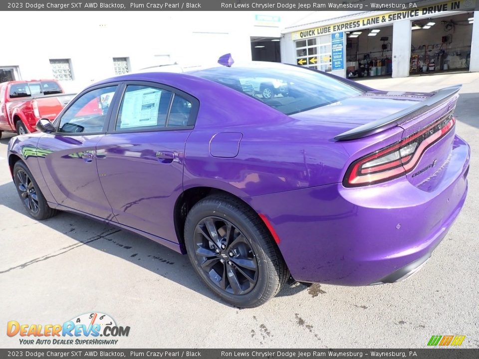 2023 Dodge Charger SXT AWD Blacktop Plum Crazy Pearl / Black Photo #3