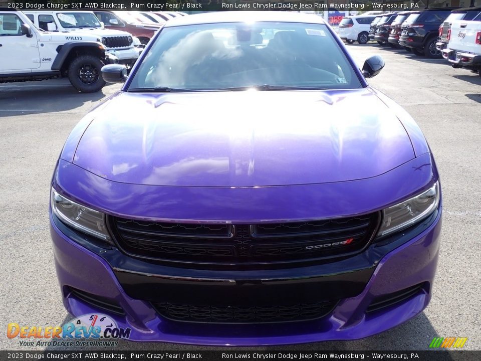 2023 Dodge Charger SXT AWD Blacktop Plum Crazy Pearl / Black Photo #9