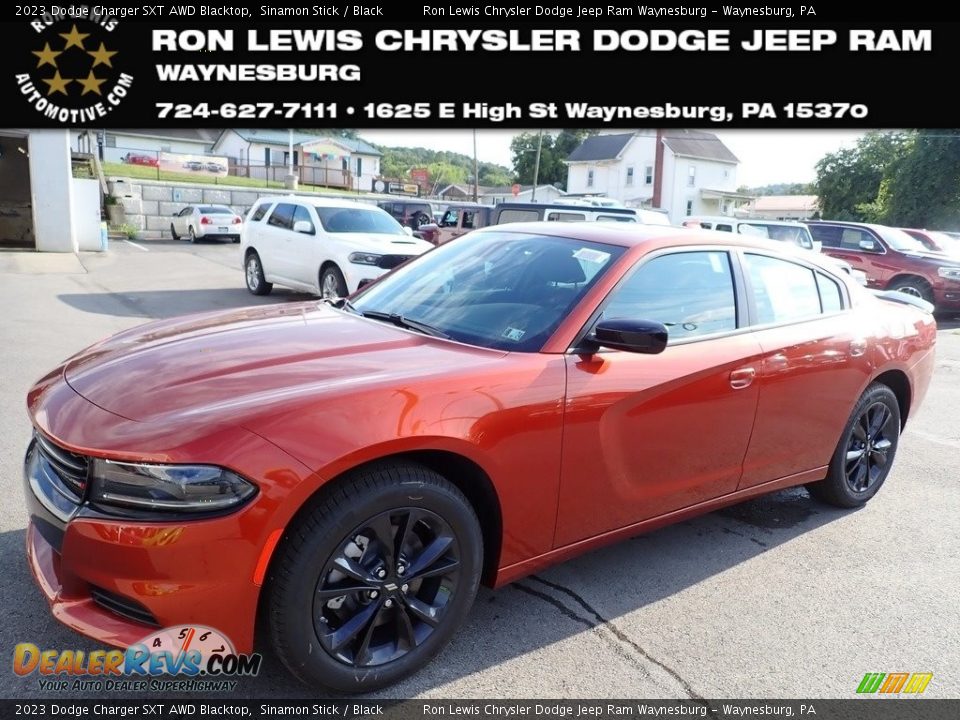 2023 Dodge Charger SXT AWD Blacktop Sinamon Stick / Black Photo #1