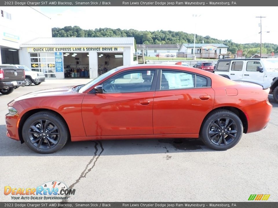 2023 Dodge Charger SXT AWD Blacktop Sinamon Stick / Black Photo #2