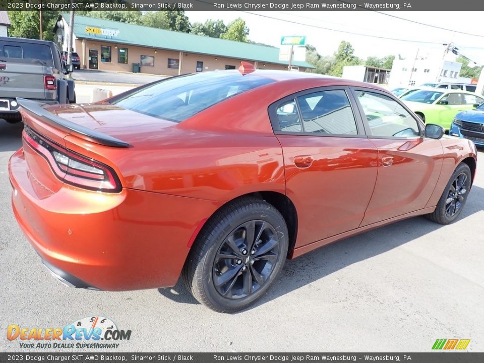 2023 Dodge Charger SXT AWD Blacktop Sinamon Stick / Black Photo #6