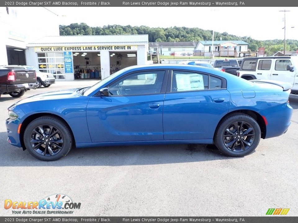 2023 Dodge Charger SXT AWD Blacktop Frostbite / Black Photo #2