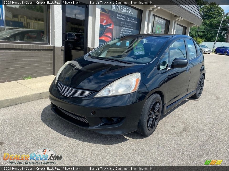 2009 Honda Fit Sport Crystal Black Pearl / Sport Black Photo #2