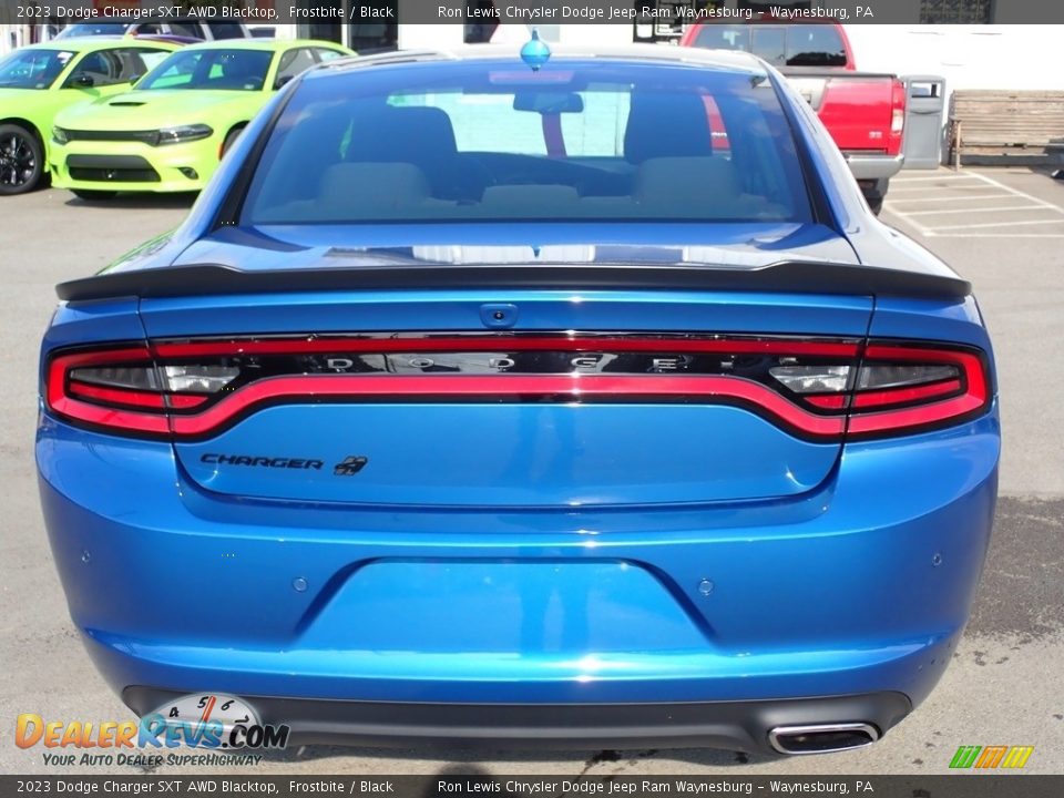 2023 Dodge Charger SXT AWD Blacktop Frostbite / Black Photo #4