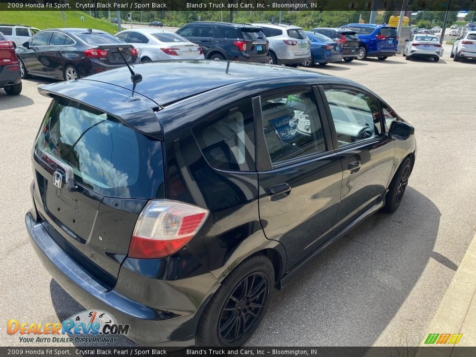 2009 Honda Fit Sport Crystal Black Pearl / Sport Black Photo #4