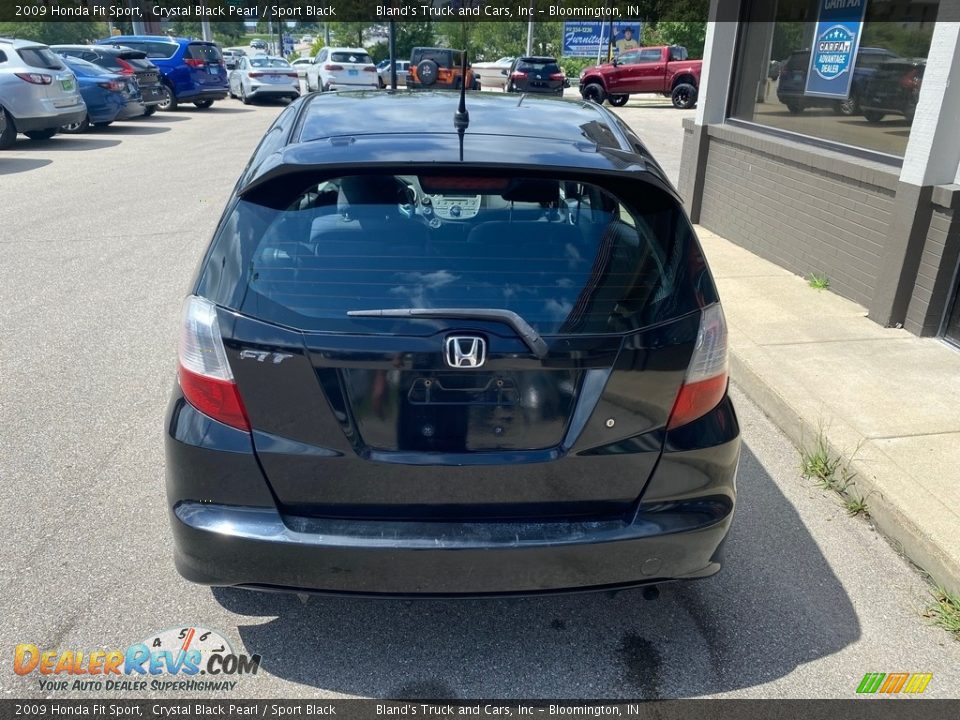 2009 Honda Fit Sport Crystal Black Pearl / Sport Black Photo #5